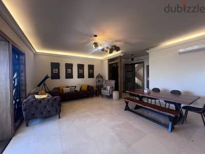 200sqm+120sqm Garden| Fully furnished apartment for rent in Broummana