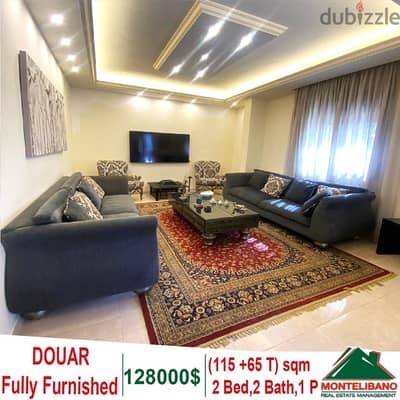 115 Sqm + 65 SQM TERRACE FULLY FURNISHED APARTMENT IN DOUAR