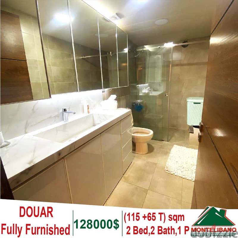 115 Sqm + 65 SQM TERRACE FULLY FURNISHED APARTMENT IN DOUAR 6