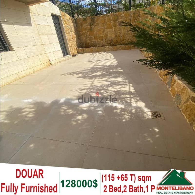 115 Sqm + 65 SQM TERRACE FULLY FURNISHED APARTMENT IN DOUAR 7