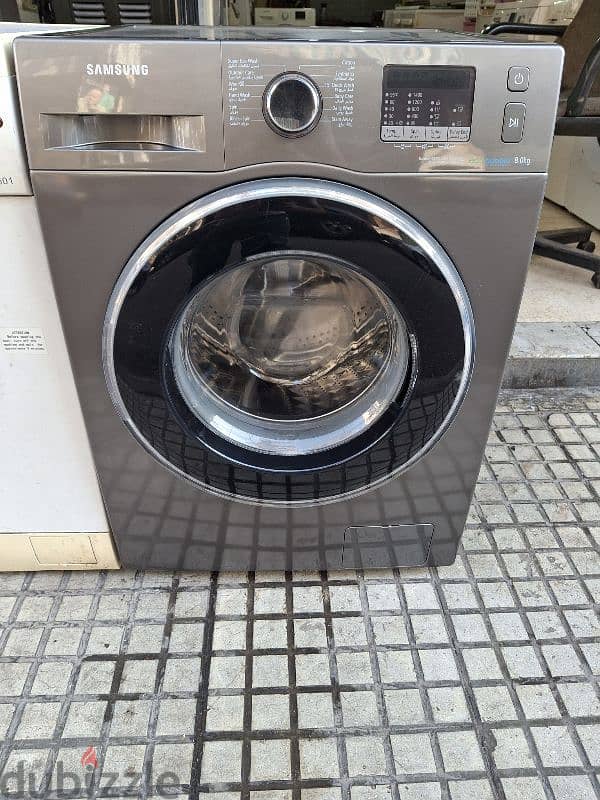 غساله مستعمل SAMSUNG 8kg 1400spin شغال100%1مكفول بعد البيع تواصل 2