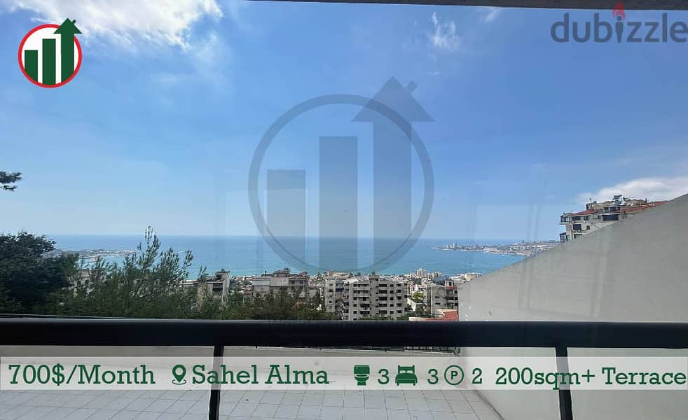 Open sea view Apartment for rent in sahel Alma!! 0