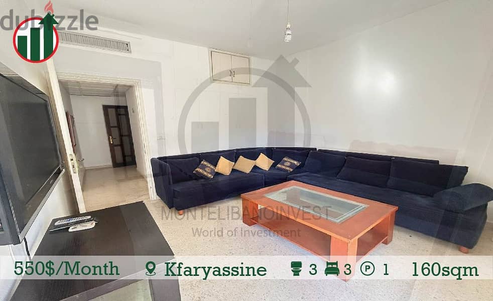 Fully Furnished Apartment for Rent in Kfaryassine!!! 5