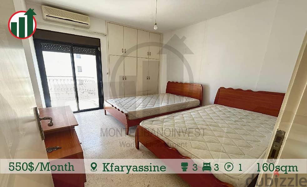 Fully Furnished Apartment for Rent in Kfaryassine!!! 6