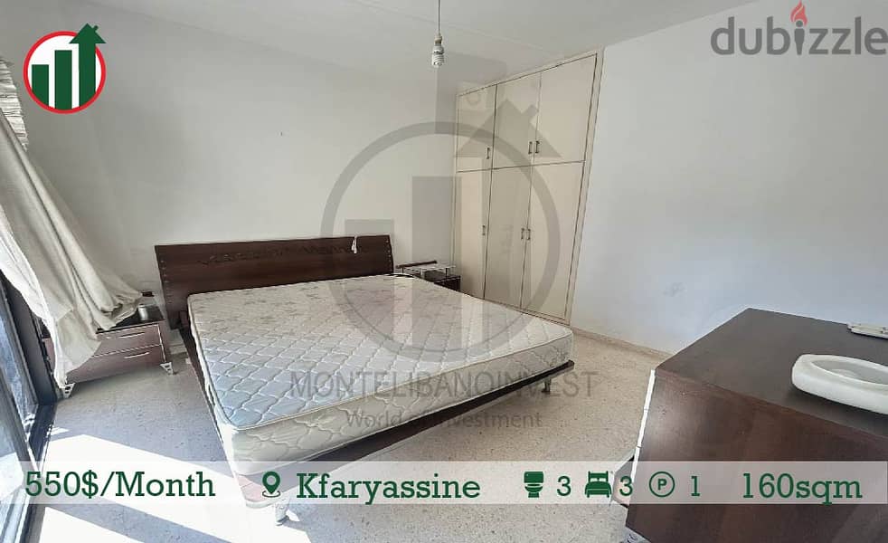 Fully Furnished Apartment for Rent in Kfaryassine!!! 7