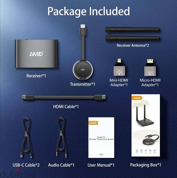 AIMIBO5G wireless HDMI transmitter and receiver. 4