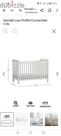 Pottery Barn Kendall Low-Profile Convertible Crib 0