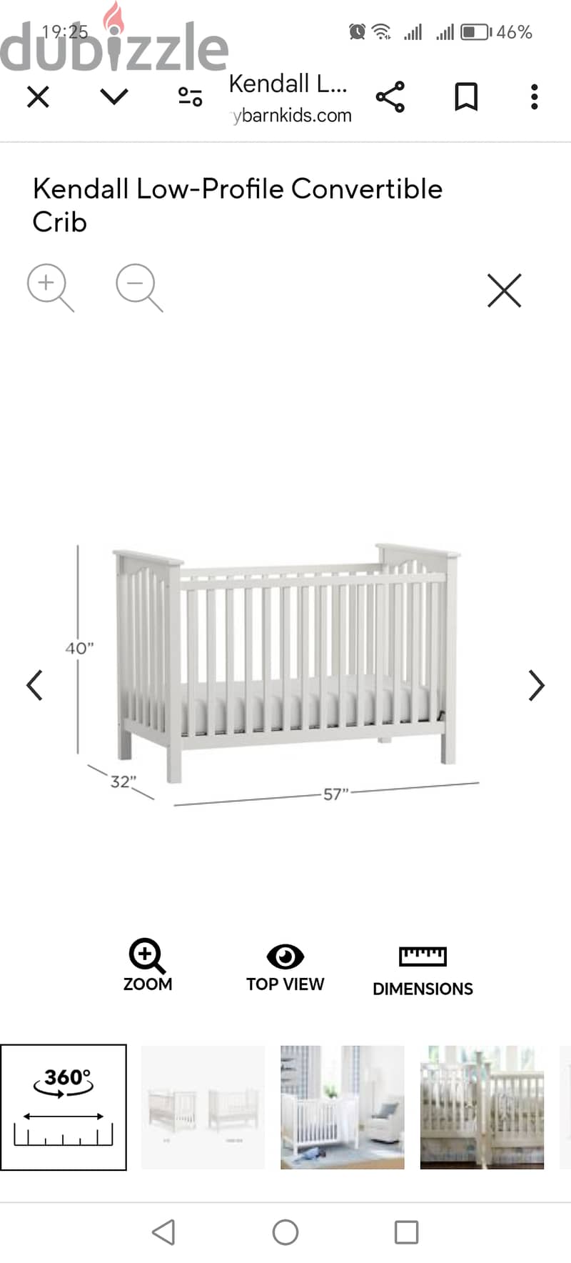 Pottery Barn Kendall Low-Profile Convertible Crib 0