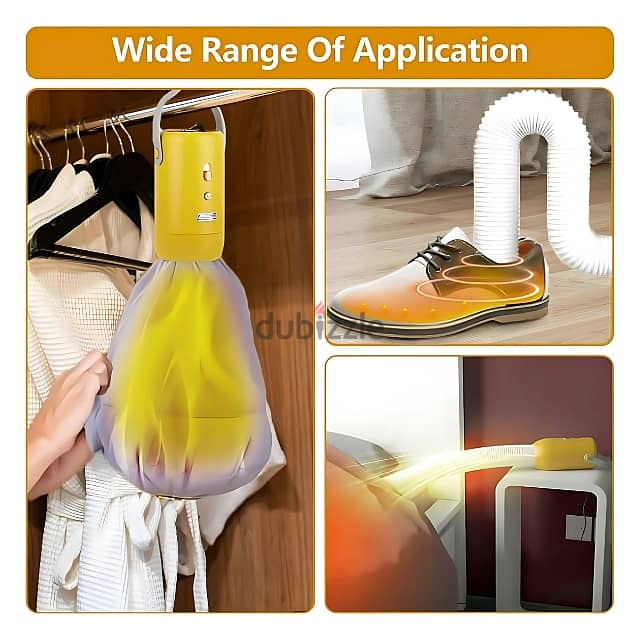 Portable Clothes Dryer for Travel with Shoe-Drying Tube & 2 Speeds 1