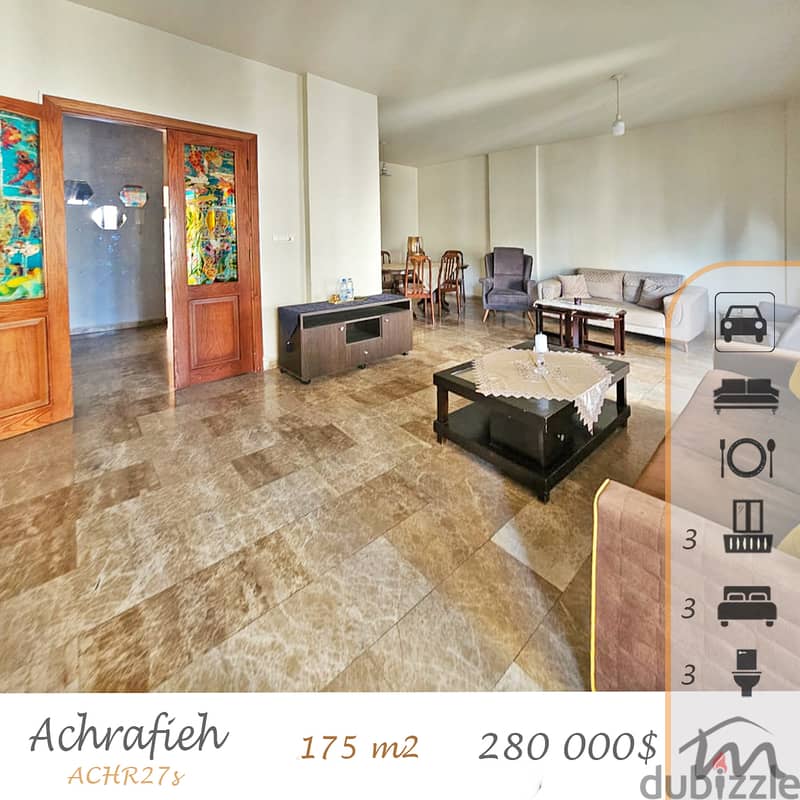 Ashrafieh | 3 Bedrooms Apartment | 3 Balconies | Parking | 175m² 0