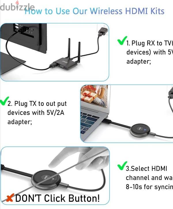 AIMIBO5G wireless HDMI transmitter and receiver. 5