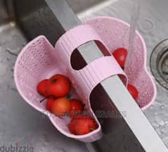 silicone kitchen sink tools storage hanging basket 0