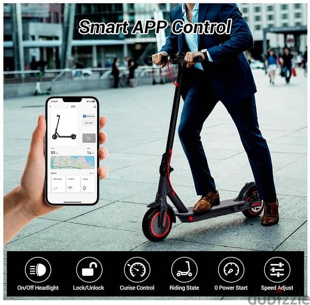 Electric Scooter Adults Teens 35Km/h Peak Motor with APP Control 3