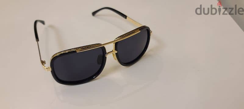 Dollger Gold Frame Square Aviator Sunglasses 3