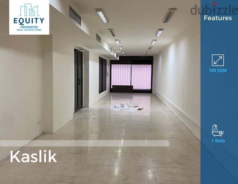 100 SQM Office For Sale In Kaslik مكتب للبيع في الكسليك #RK108658 0