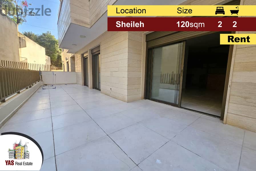 Sheileh 120m2 | 25m2 terrace | View | Rent | Quiet Street | TO | 0