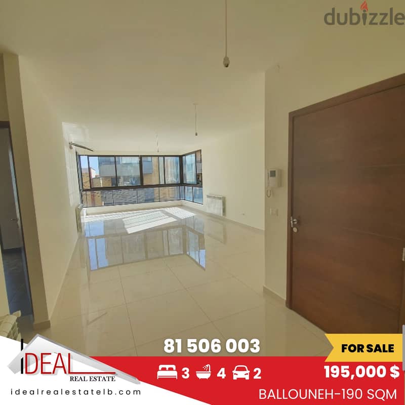 190 sqm apartment for sale in Ballouneh REF#CC408 0