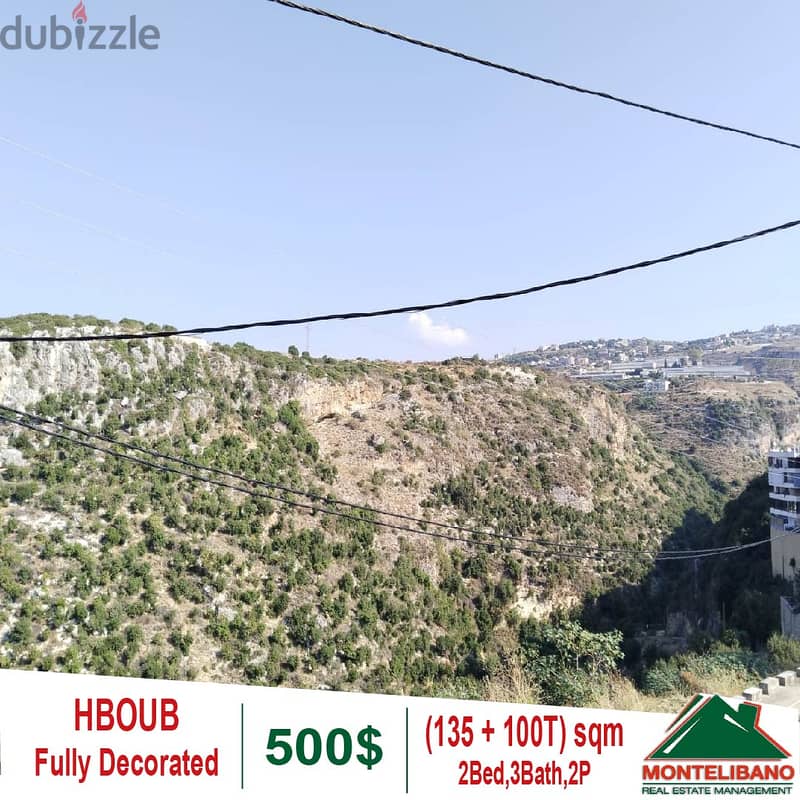 Apartment for rent in Hboub with a mountain view!!! 0