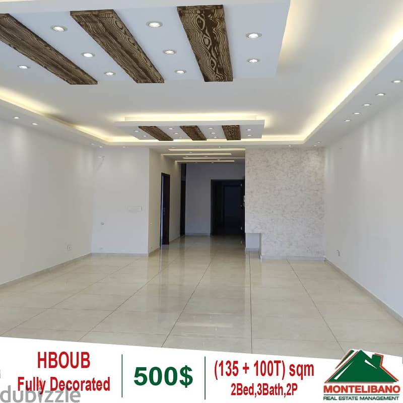 Apartment for rent in Hboub with a mountain view!!! 1