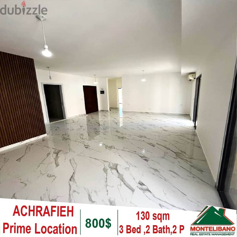 130 SQM APARTMENT FOR RENT IN ACHRAFIEH 0