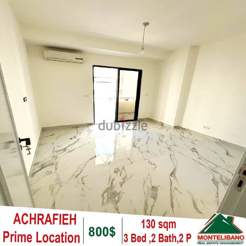 130 SQM APARTMENT FOR RENT IN ACHRAFIEH 3