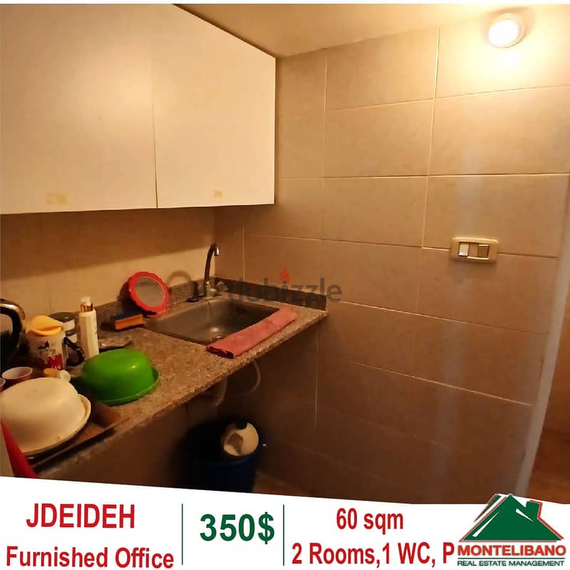 Prime Location 60 sqm Furnished Office for rent in Jdeideh !! 2