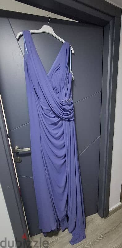 purple evening dress 0