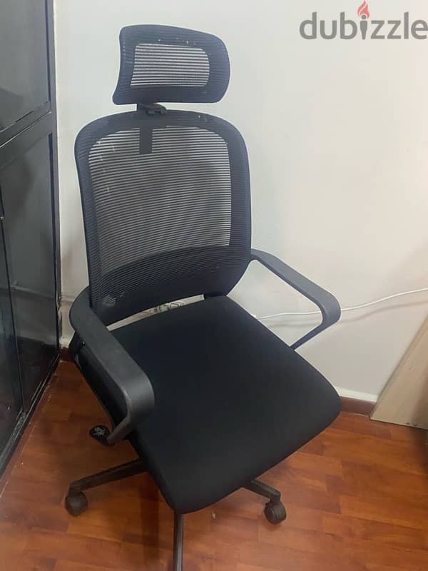 Office desk duo + 3 chairs 1