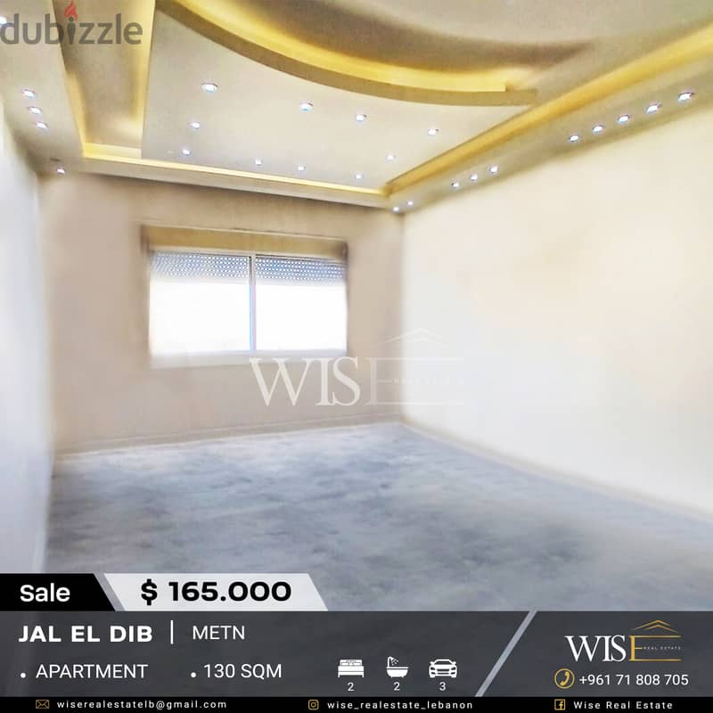  130 SQM Apartment for SALE in Jal El Dib! 0