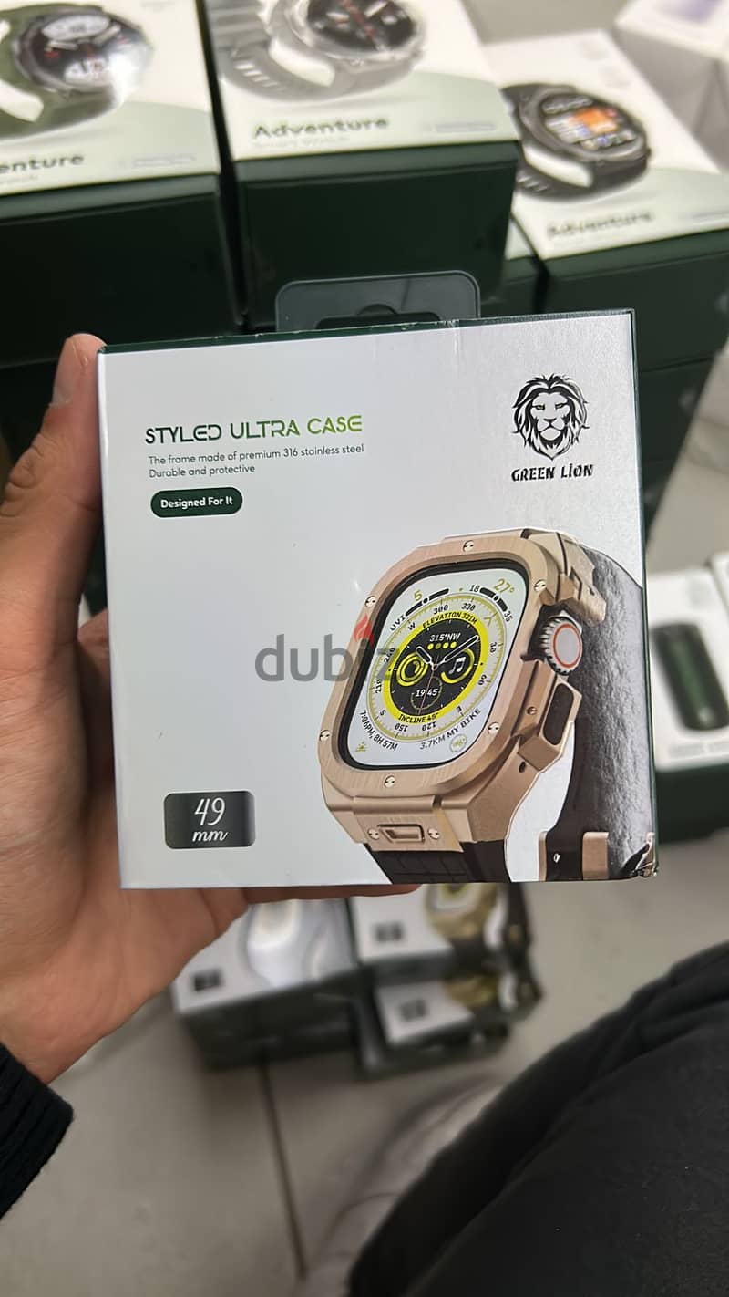 Green lion styled ultra case 49mm pink 0