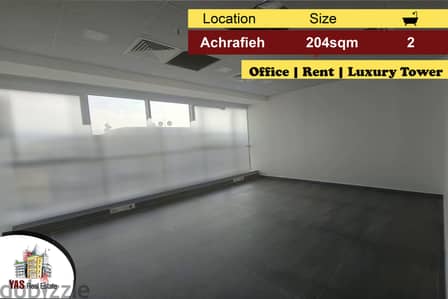 Achrafieh 204m2 | Office | Rent | Luxury Tower | High End | AA AC |