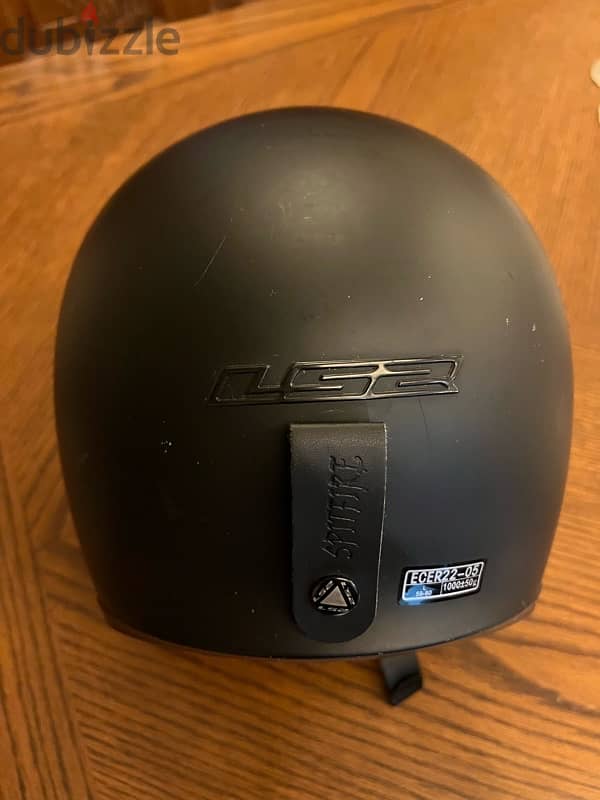 LS2 black helmet with sunglasses 4