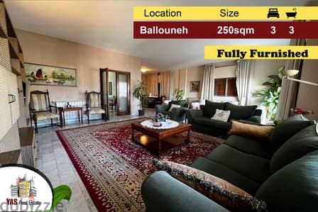 Ballouneh 250m2 | Furnished | Prime Location | Mountain View | KS AC |