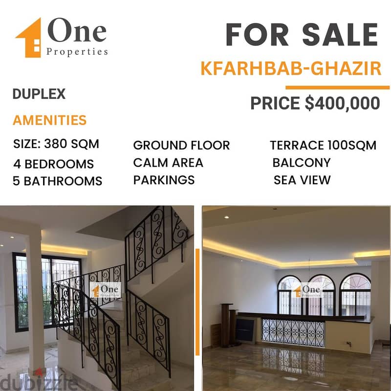 DUPLEX FOR SALE IN KFARHBAB 0