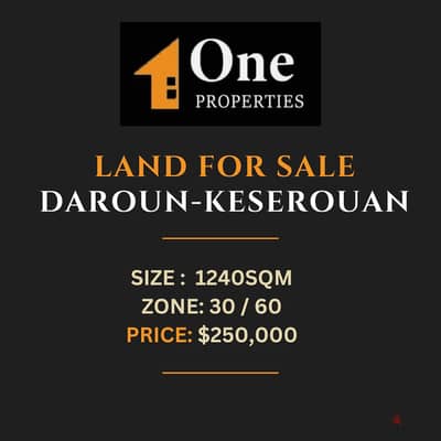 LAND FOR SALE IN DAROUN - KESEROUAN