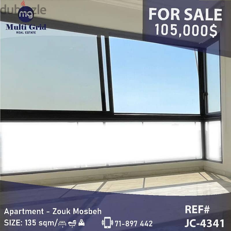 JC-4341 / Apartment for Sale in Zouk Mosbeh , شقة للبيع في زوق مصبح 0