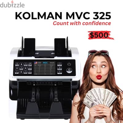 Kolman Pro Money Counters USD EURO LBP عدادة نقود مع كفالة شركة