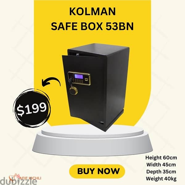 Kolman Safe Box all Sizes خزنات حديدية 10