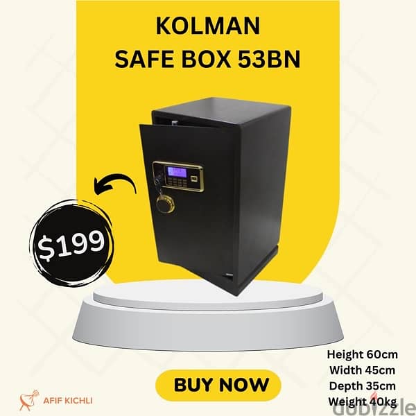 Kolman Safe Box all Sizes خزنات حديدية جميع القياسات 1