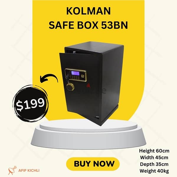 Kolman Safe Box all Sizes خزنات حديدية جميع القياسات 1