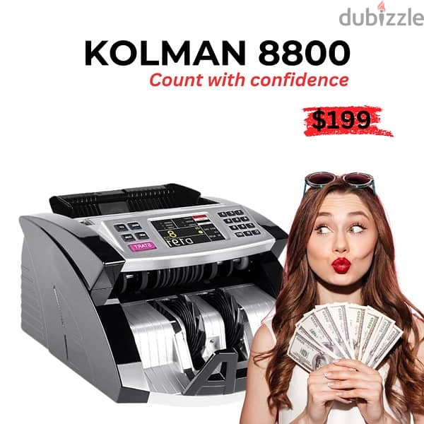 Kolman Money Counters USD EURO LBP مكنة عد نقود 2