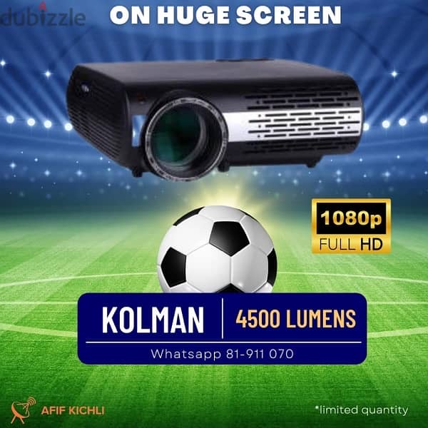 Kolman Projector 4500 Lumens Smart WiFi 1