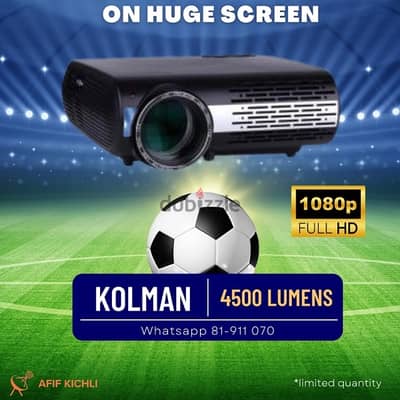 Kolman Projector 4500 Lumens Smart New