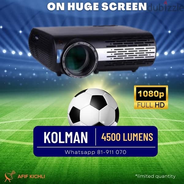 Kolman Projector 4500 Lumens Smart New 1