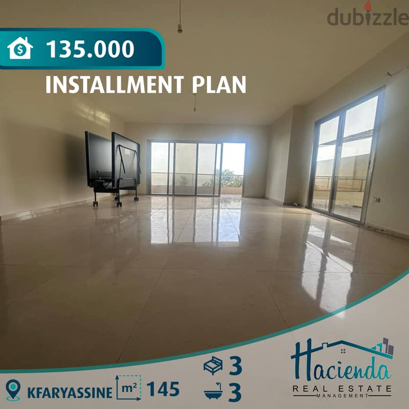 Installment Plan-Apartment For Sale In Kfaryassine 0