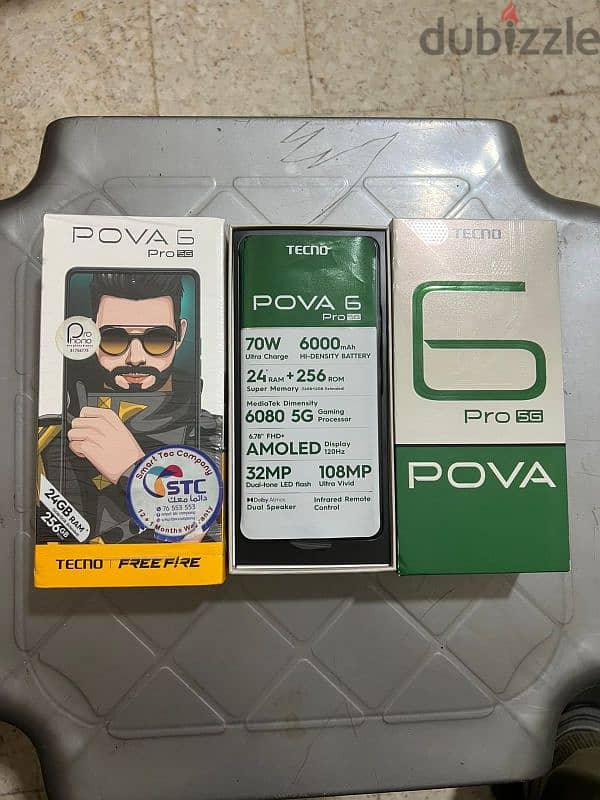 pova 6 pro 24ram 256gb new 230$ 0