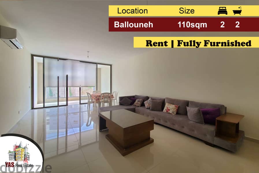 Ballouneh 110m2 | Rent | Furnished | Prime Location | Catch | TO 0