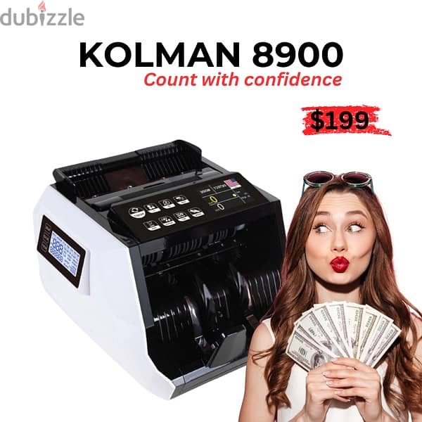 Kolman Pro Money Counters USD EURO LBP عدادة نقود 10