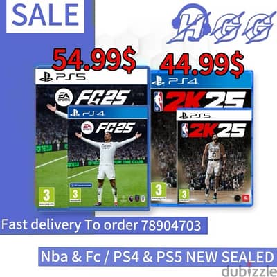 Fc 25 ar & Nba2k25 ps4 and ps5 bes price !