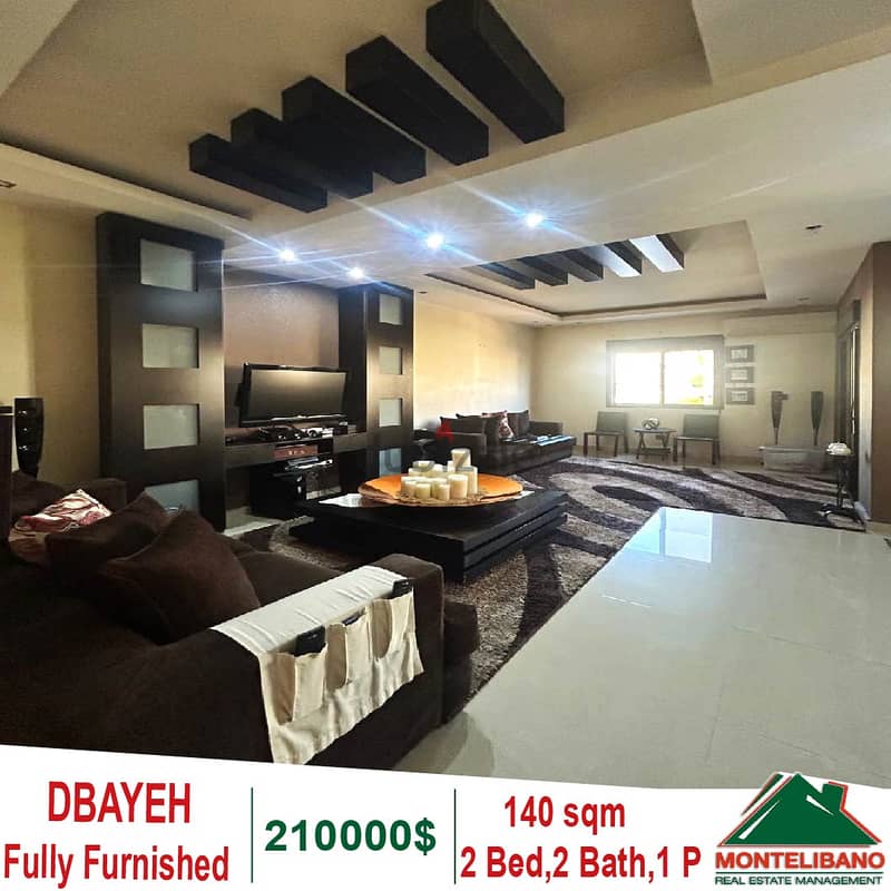 140 SQM  Fully Furnished  Apartment for sale in Dbayeh 1